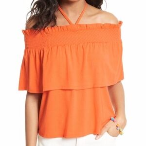 Rebecca Minkoff women S orange Ghiradelle top off